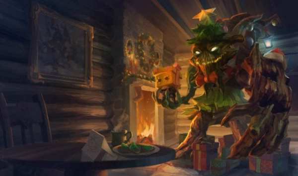 Festive Maokai lol skin