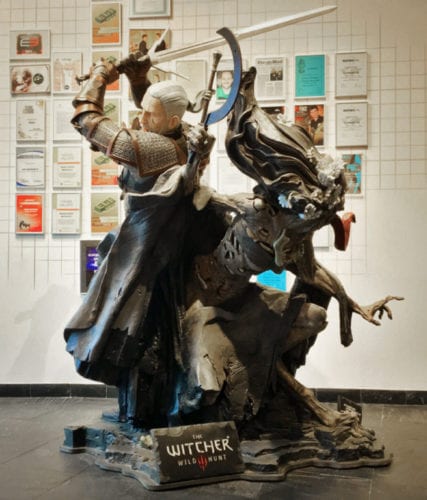 witcher 3 statue geralt noonwraith auction cd projekt red