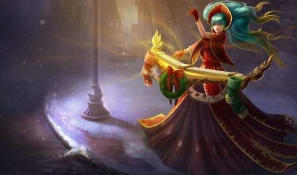 Silent Night Sona lol holiday skin