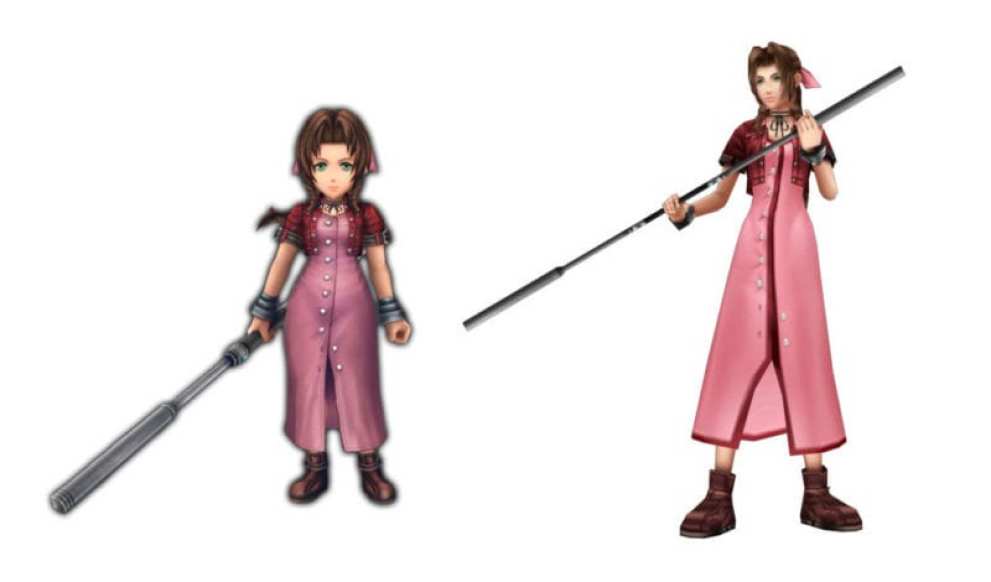 Aerith Final Fantasy VII vs explorers cameo