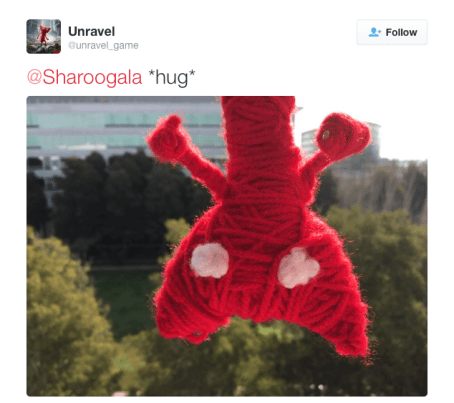 yarny unravel hug