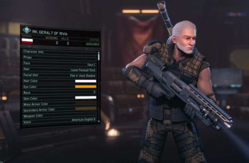 XCOM 2, character creation, Geralt, The Witcher