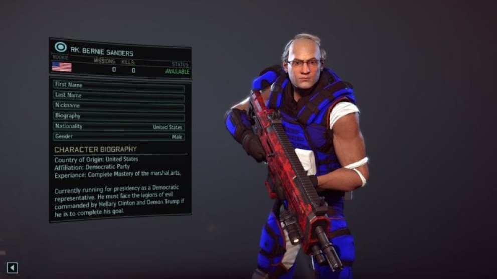 XCOM 2, character creation, Bernie Sanders