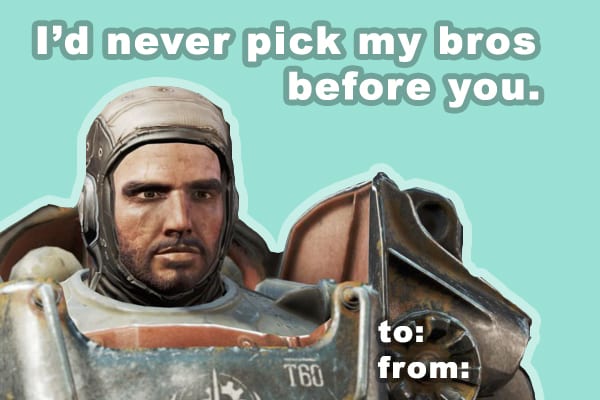 Fallout, Valentine's Day, Bethesda, Cards, Gifts, Wasteland, Dogmeat, Companion, Love