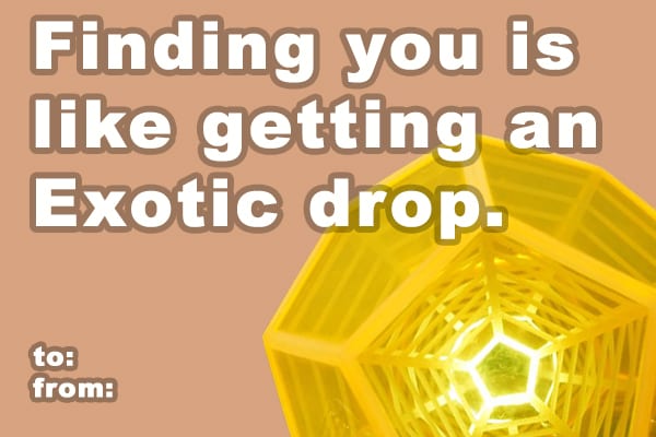 Destiny, Valentine's Day, Cards, Gifts, Cryptarch, Engrams, Bungie, Activision, The Taken King