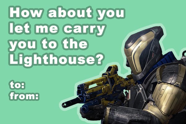 Destiny, Valentine's Day, Cards, Gifts, Cryptarch, Engrams, Bungie, Activision, The Taken King