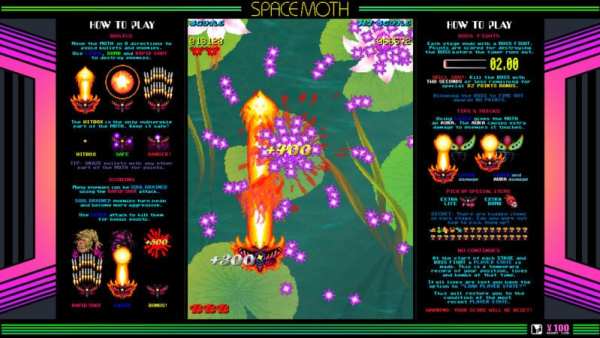 Space Moth DX Arcade Borders