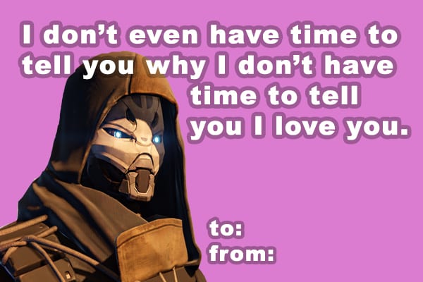 Destiny, Valentine's Day, Cards, Gifts, Cryptarch, Engrams, Bungie, Activision, The Taken King