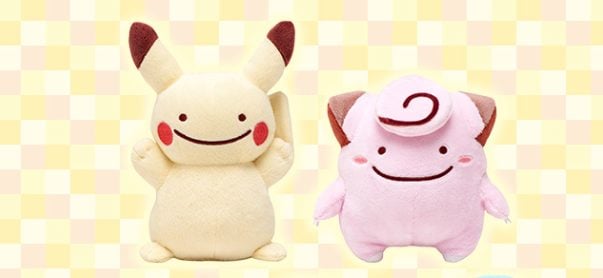 ditto pokemon plush pikachu clefairy