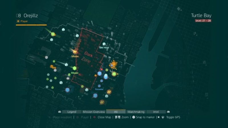 The Division, Dark Zone, location