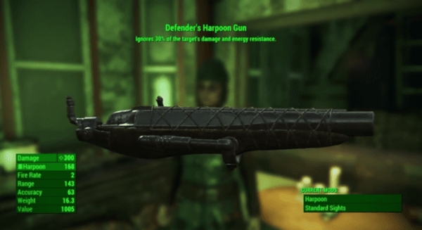 Fallout 4 Far Harbor Defender's Harpoon Gun