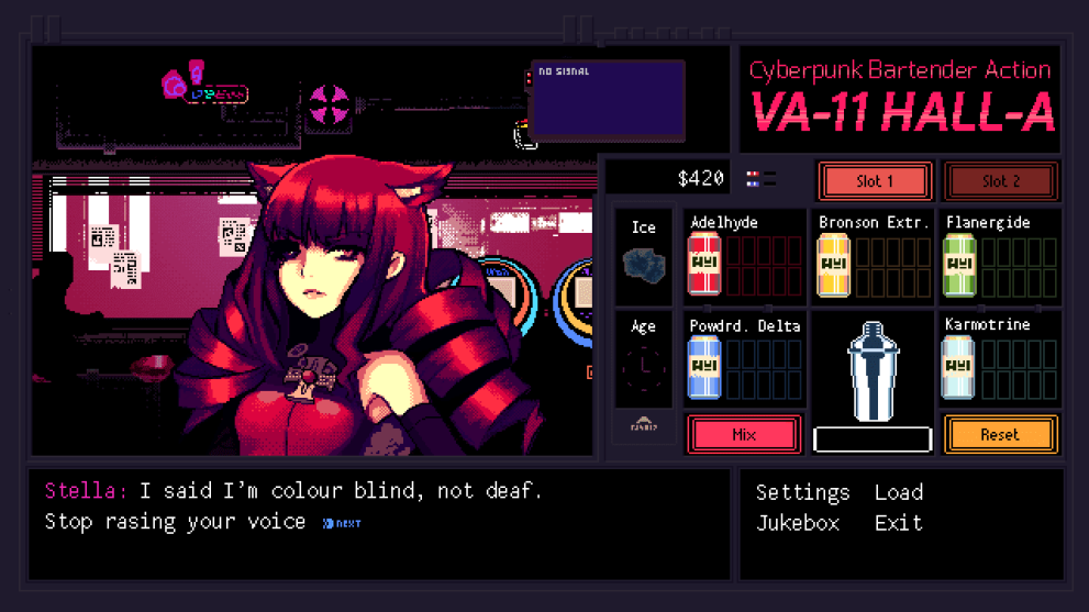 VA-11 Hall-A: Cyberpunk Bartender Action