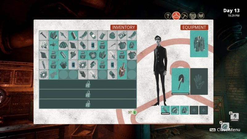 Inventory, we happy few