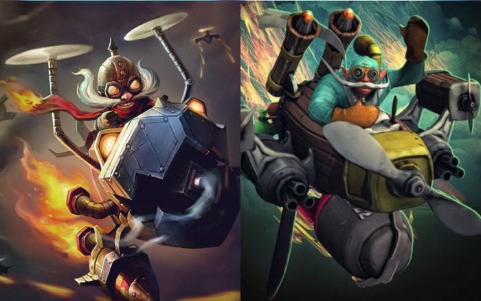 Corki (League of Legends) vs Gyrocopter (Dota 2)