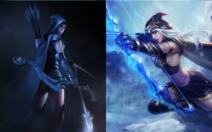 Ashe (League of Legends) vs Drow Ranger (Dota 2)