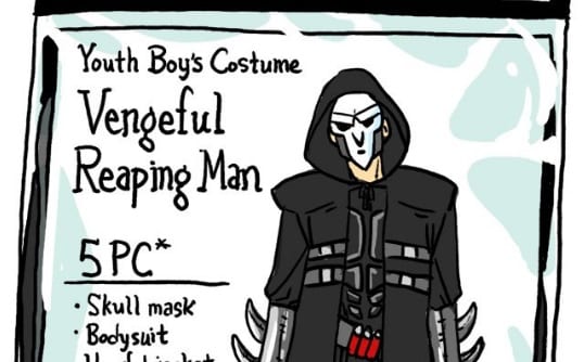 overwatch characters as unliscenced halloween costumes