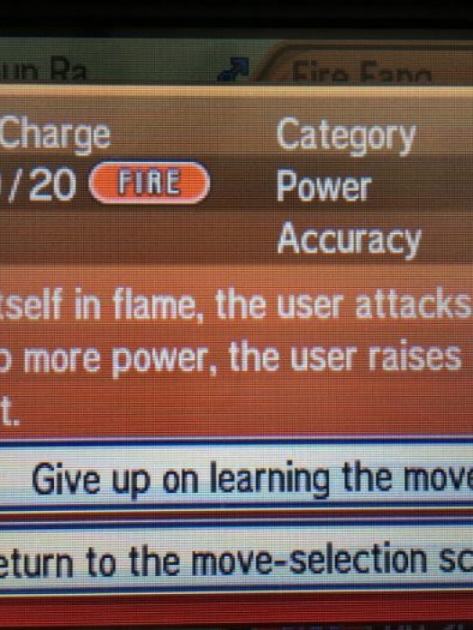 Pokemon moveset