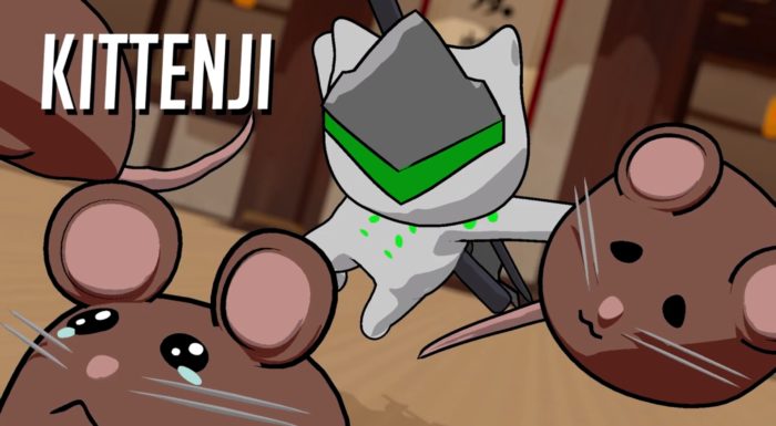 overwatch, cats, genji