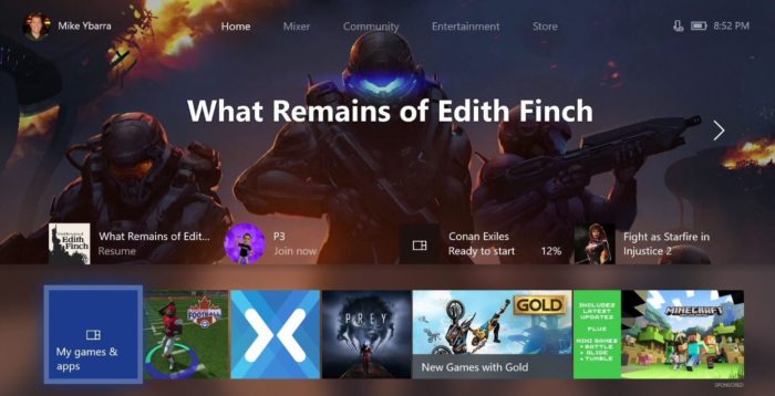 xbox one x dashboard redesign