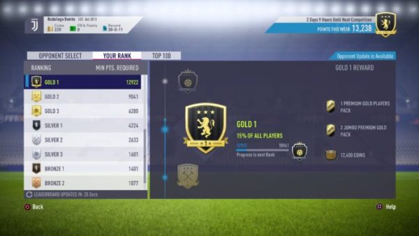 FIFA 18 FUT Squad Battles (In Menus)