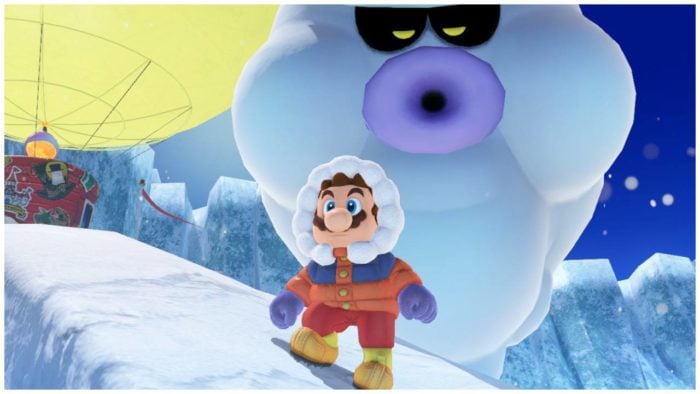 mario odyssey snow hood