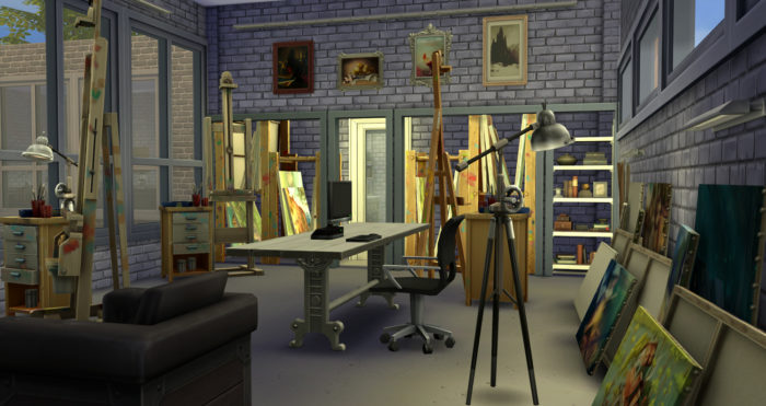 art studio, sims 4, house ideas