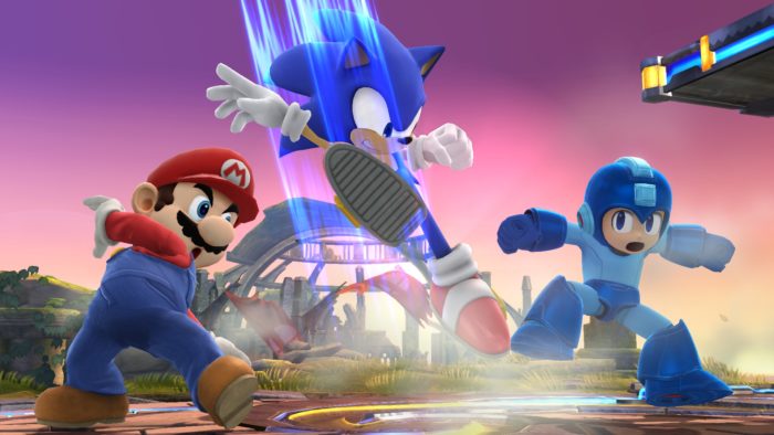 super smash bros, mega man, sonic, mario