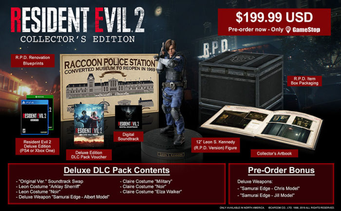 resident evil 2 collector's edition