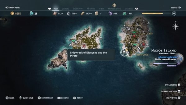 assassin's creed odyssey, all underwater locations, underwater locations