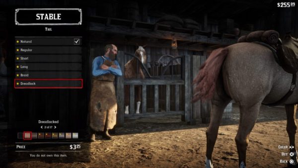 Red Dead Redemption 2, customize horse appearance