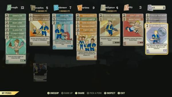 fallout 76 level cap, special perks, perk cards