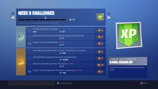 fortnite week 9 challenges