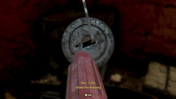 fallout 76 lockpicking, pick locks