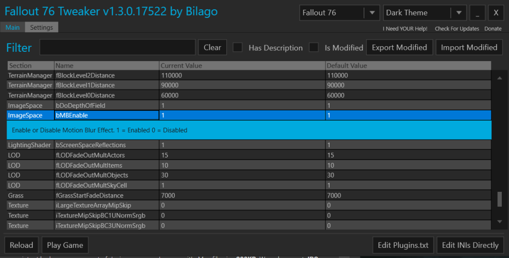 Fallout 76 Tweaker