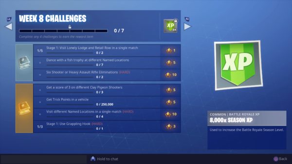 Fortnite Season 6 Week 8 Challenges