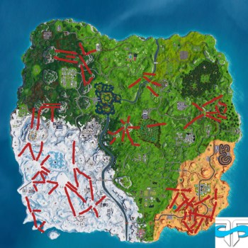 fortnite, where to find all ziplines, zipline locations in Fortnite Season 7