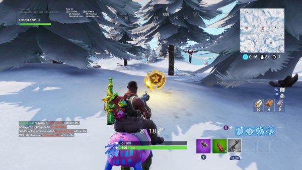 Fortnite, where to search between three ski lodges