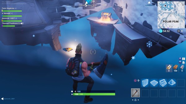 Fortnite, polar peak chest locations