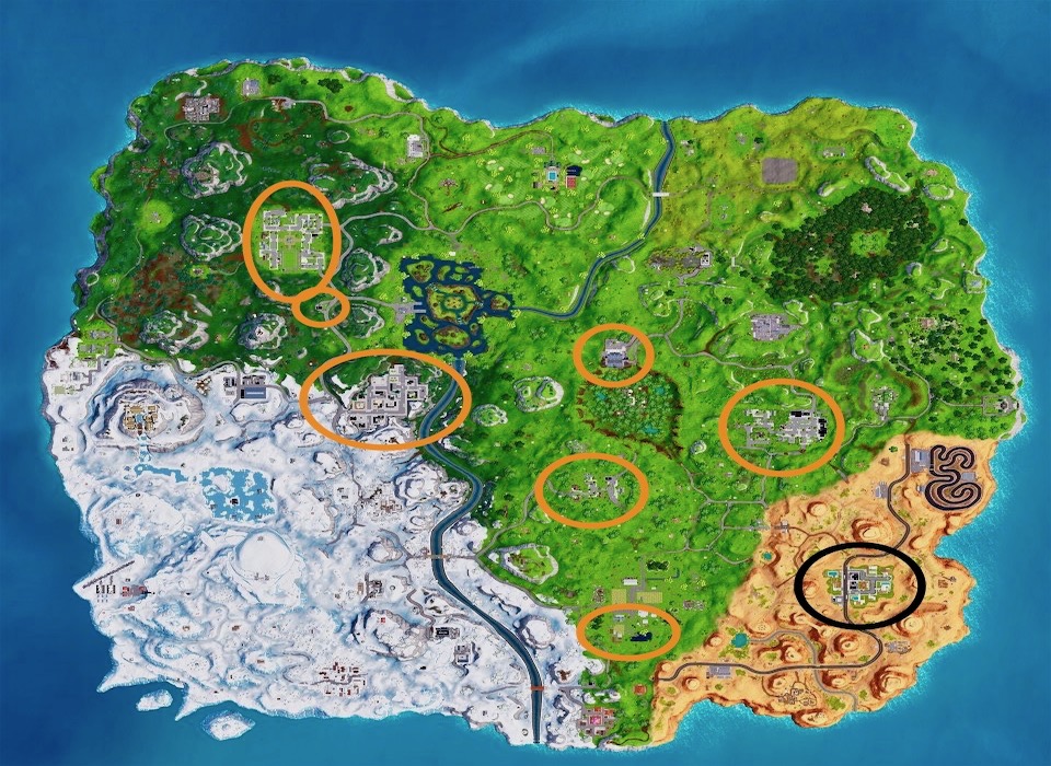 Fortnite Battle Royale Snowflake Decorations Locations Challenge