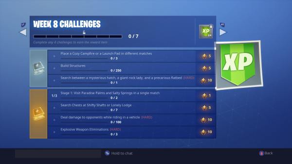 Fortnite week 8 challenges