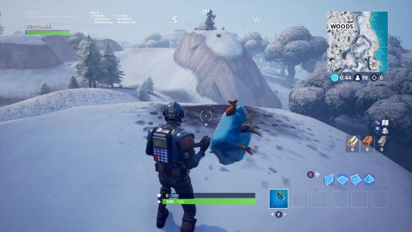 Where to Search Between a Mysterious Hatch Giant Rock Lady and Precarious Flatbed in Fortnite