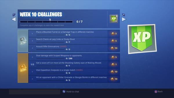 Fortnite week 10 challenges season 7