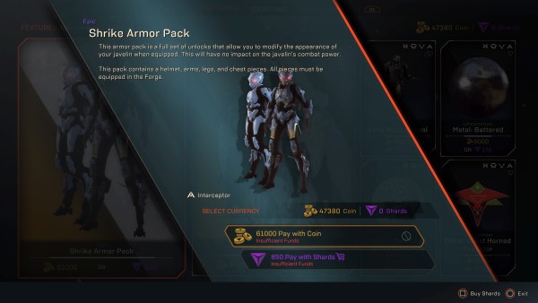 Anthem, shrike armor