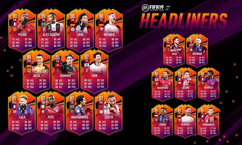 fifa 19, fut headliners