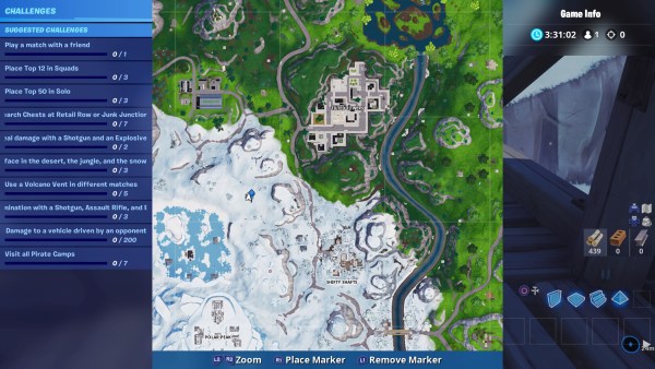 Fortnite season 8, pirate camps locations