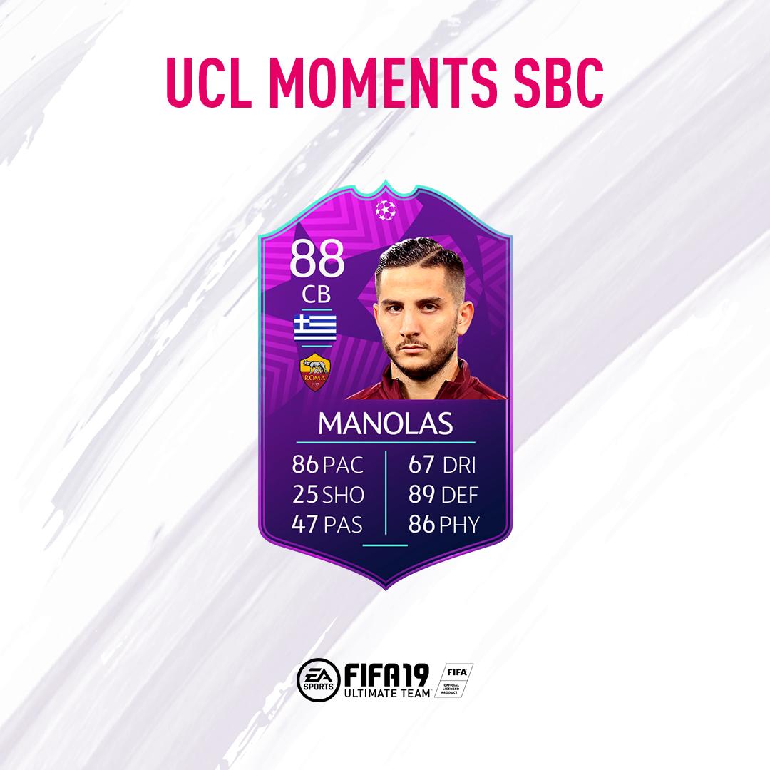 fifa 19, ucl moments manolas sbc