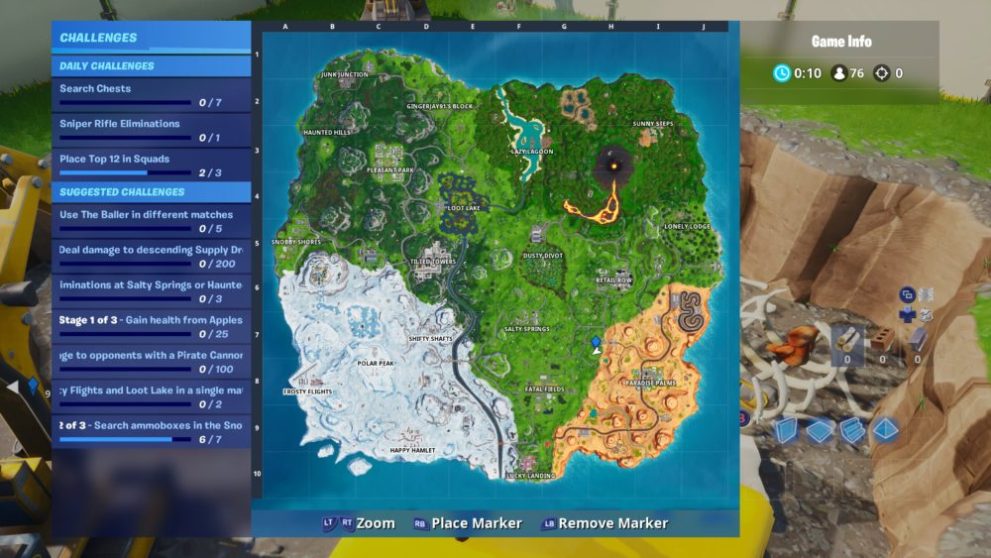 Fortnite dig site location