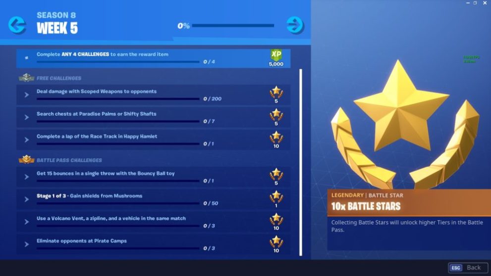 Fortnite Week 5 Challenges