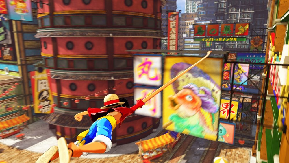 one piece world seeker, grapple, how to, grab, luffy, gum gum