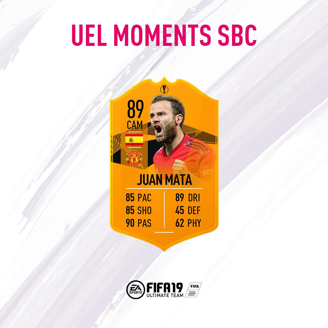 fifa 19, uel moments juan mata sbc